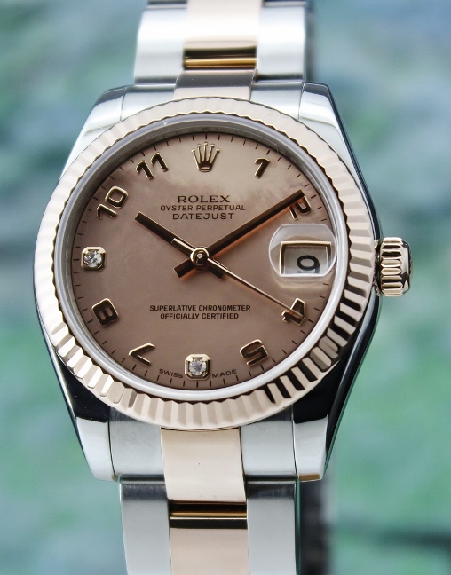 (image for) A ROLEX MID SIZE 18K ROSE GOLD OYSTER PERPETUAL DATEJUST / 178271